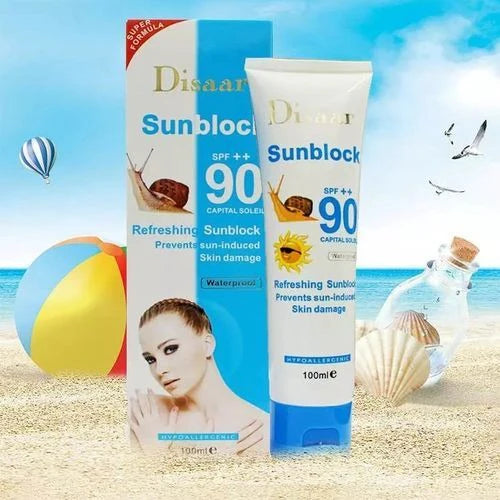 Disaar Facial Snail Sunscreen Cream SPF ++ 90 - Divine Beauty