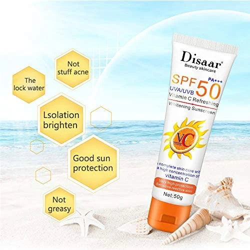 DISAAR SPF50 VITAMIN C Whitening Sunscreen - Divine Beauty