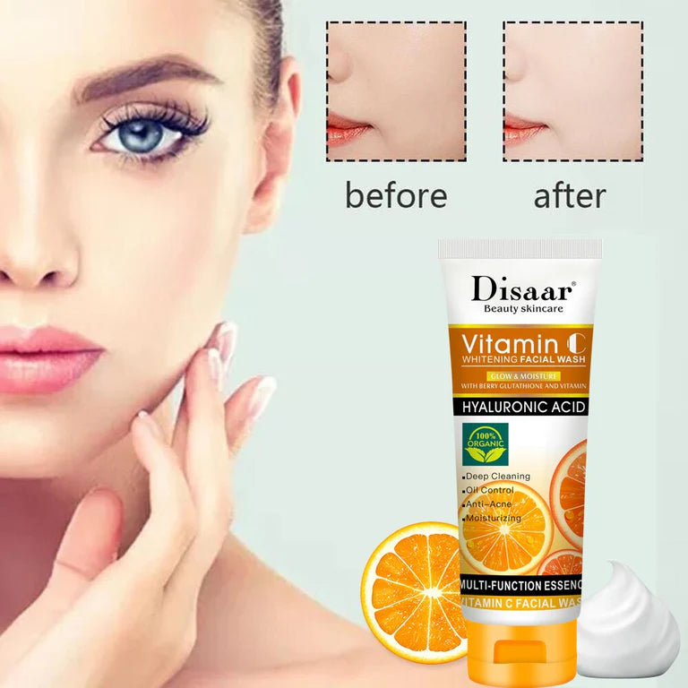 Disaar Vitamin C Whitening Facial Wash 100ml (Large) - Divine Beauty